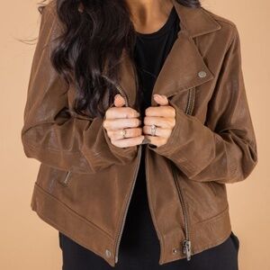 Thread and Supply Vegan Leather Moto Jacket